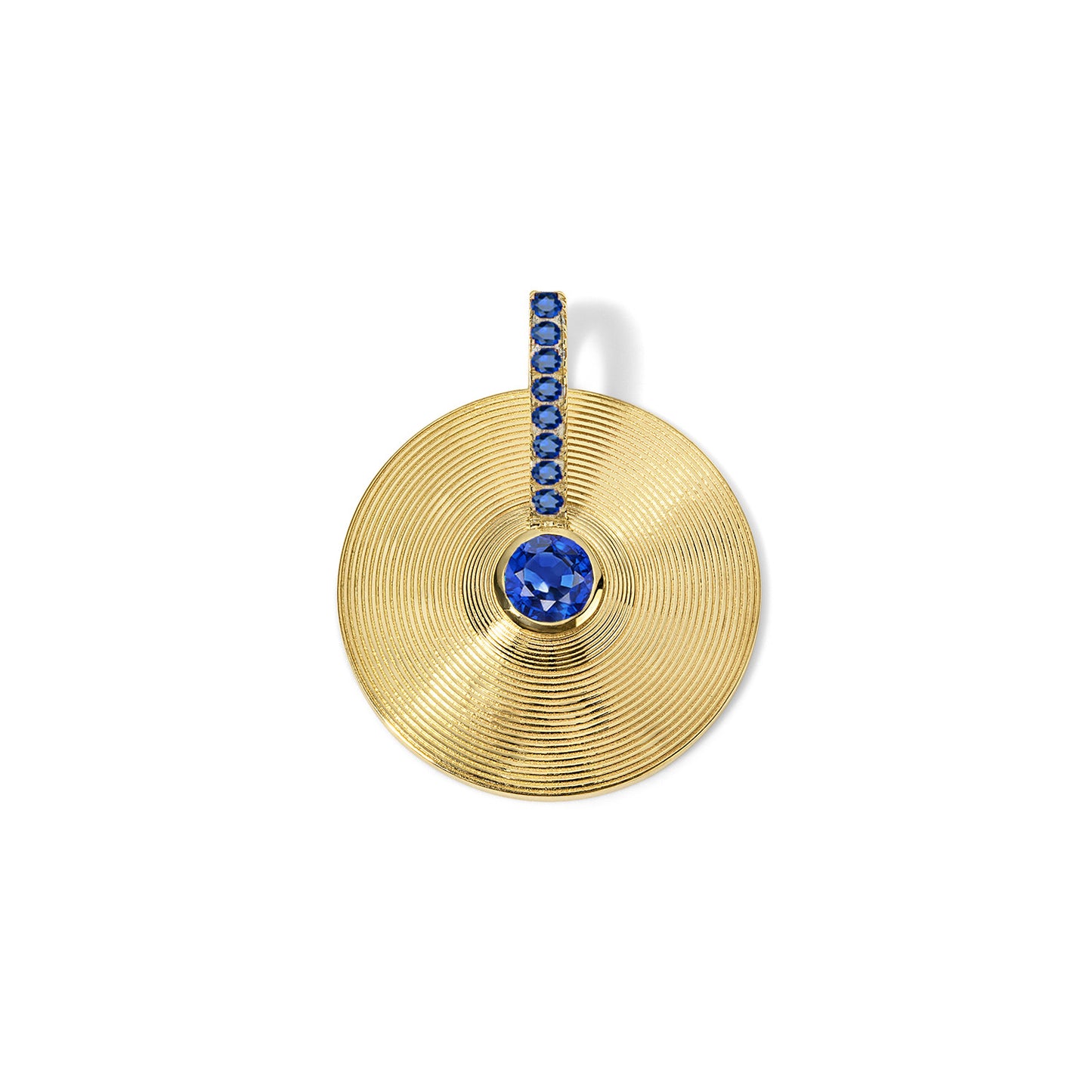 Small Cymbal Pendant - Sapphire