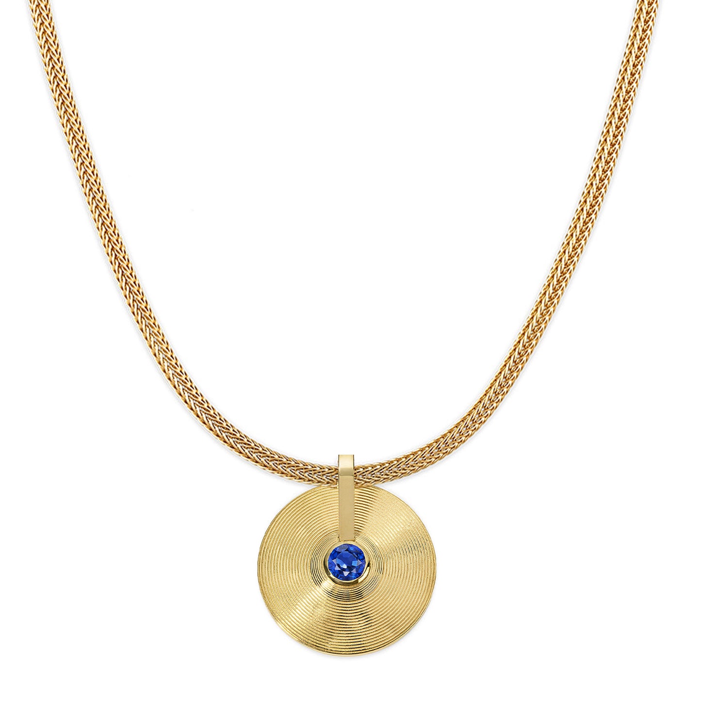 Small Cymbal Pendant - Sapphire