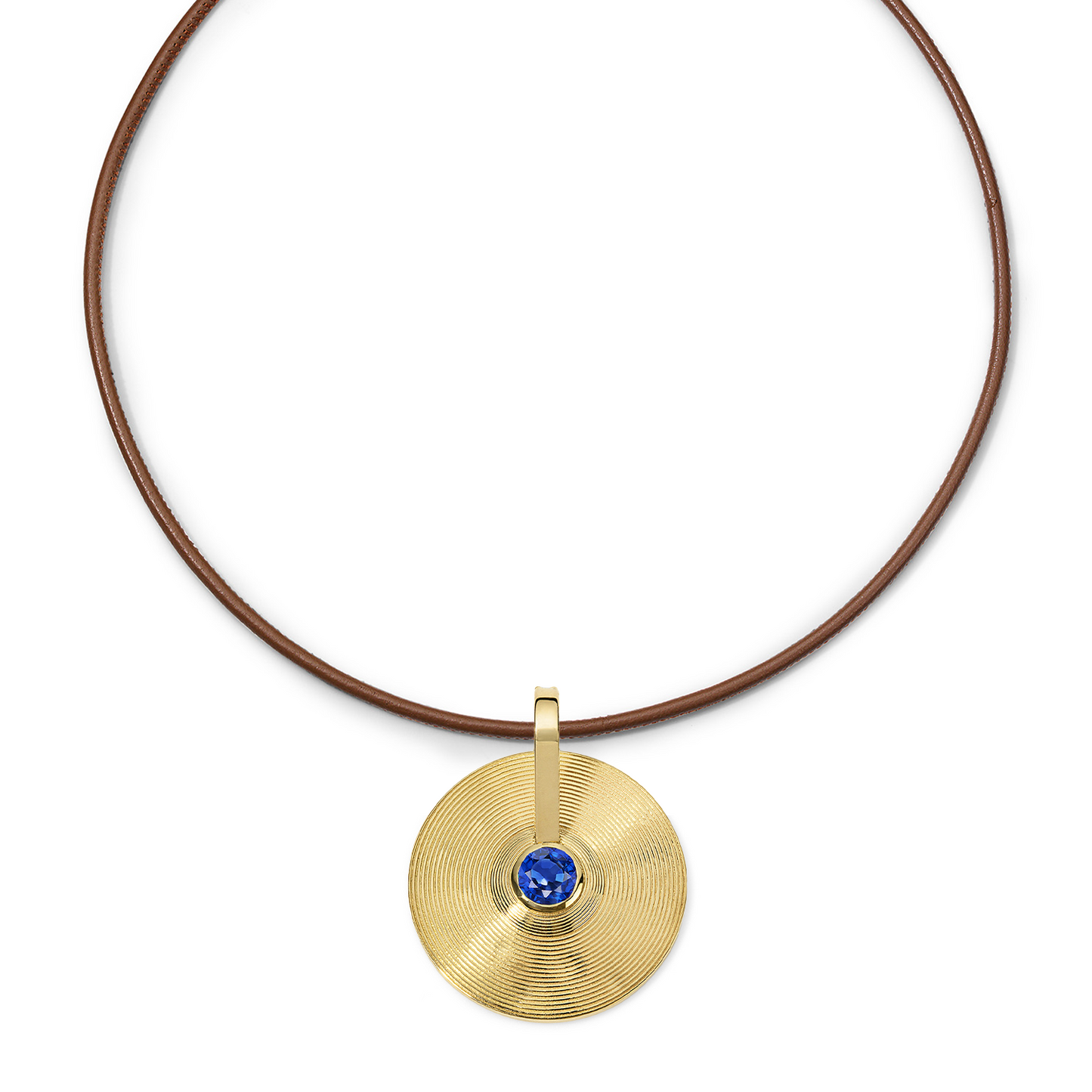 Small Cymbal Pendant - Sapphire