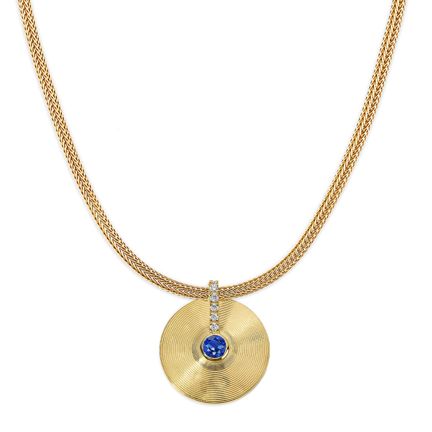 Small Cymbal Pendant - Sapphire