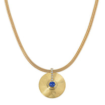 Small Cymbal Pendant - Sapphire
