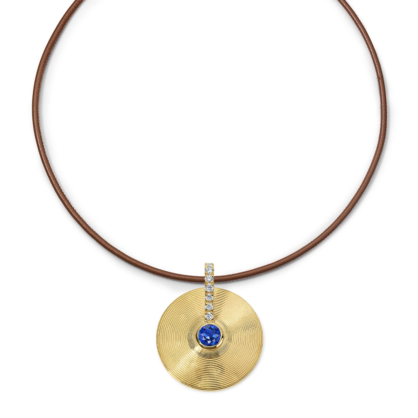Small Cymbal Pendant - Sapphire