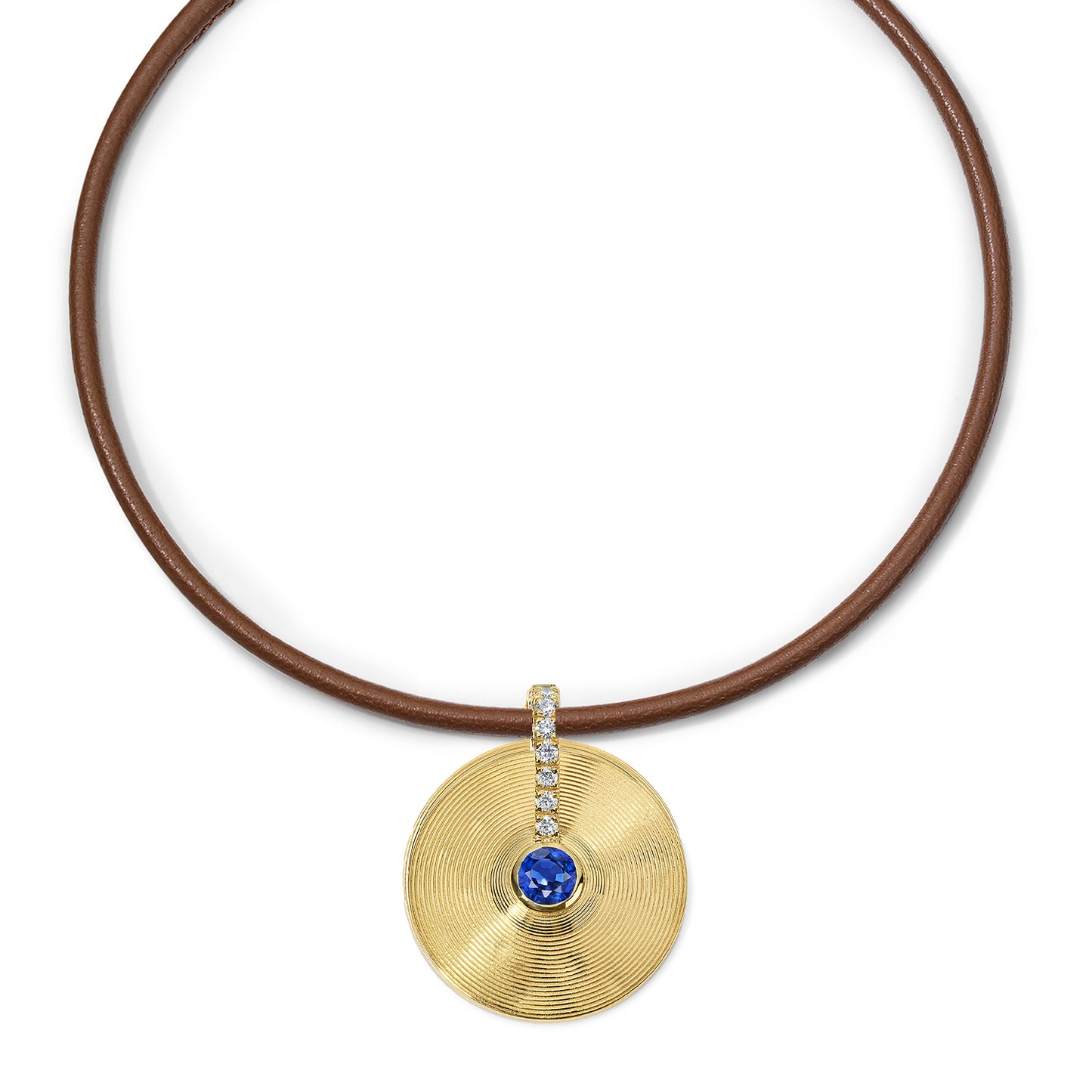Small Cymbal Pendant - Sapphire
