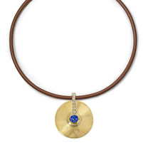 Small Cymbal Pendant - Sapphire