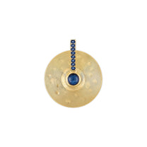 Small Cymbal Pendant - Sapphire Cabochon