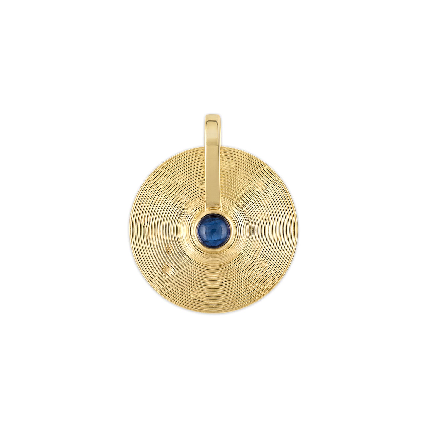 Small Cymbal Pendant - Sapphire Cabochon