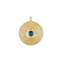 Small Cymbal Pendant - Sapphire Cabochon