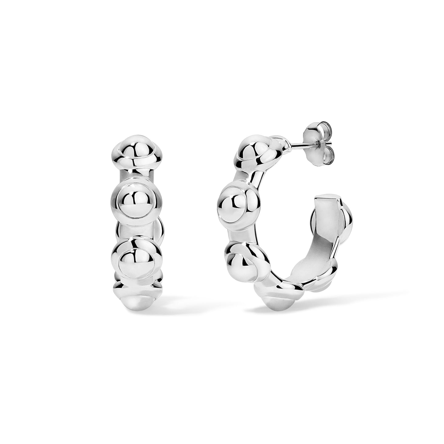 Silver Pop Vic Hoops