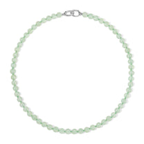 Silver Prehnite Beaded Necklace