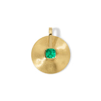 Cymbal Pendant Small 0.95ct Emerald Cushion