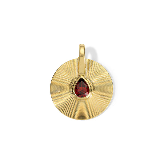 1.30ct Red Garnet Small Cymbal Pendant