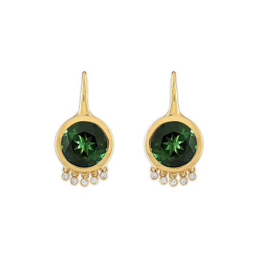 Tennessee Round Earrings in Tourmaline