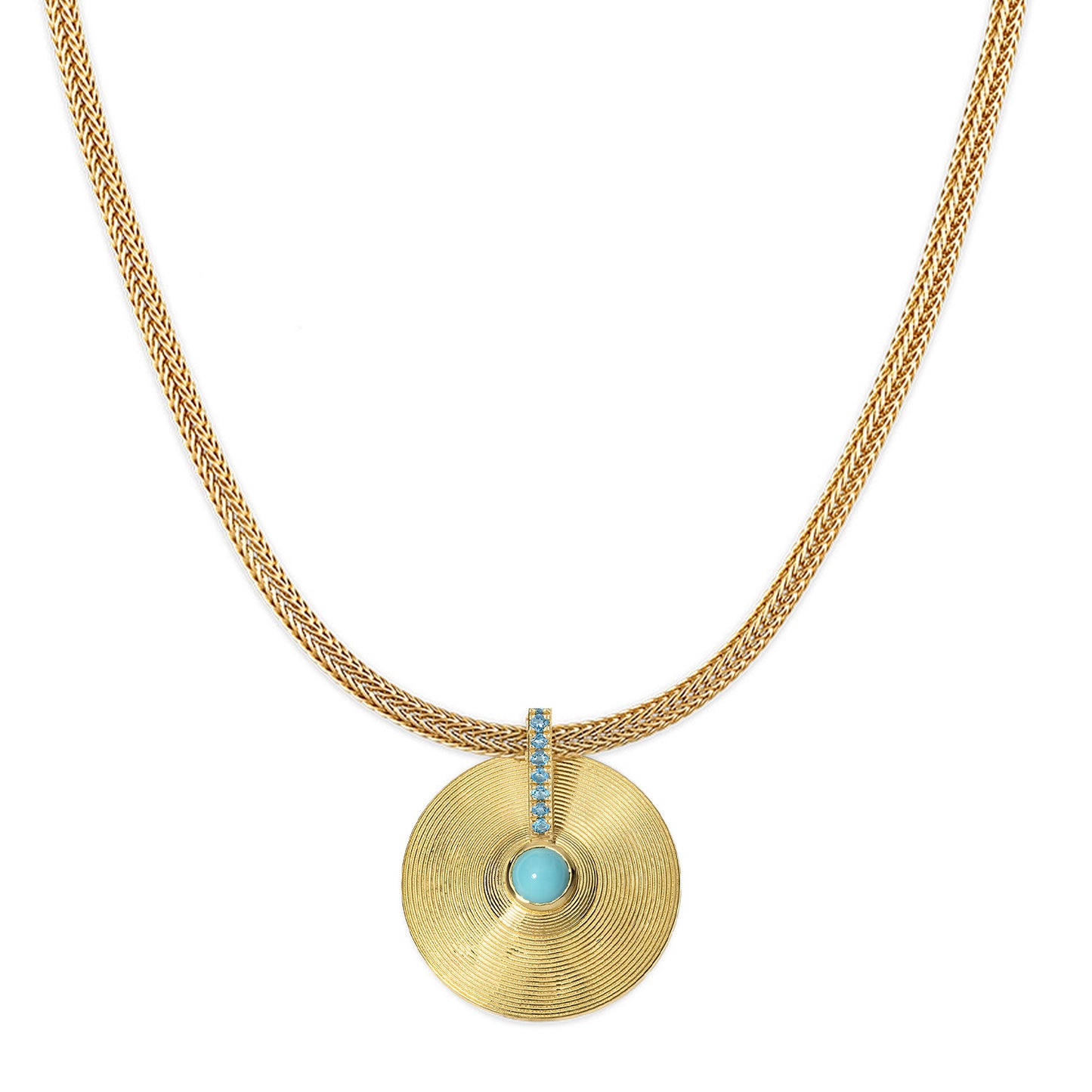 Small Cymbal Pendant - Turquoise