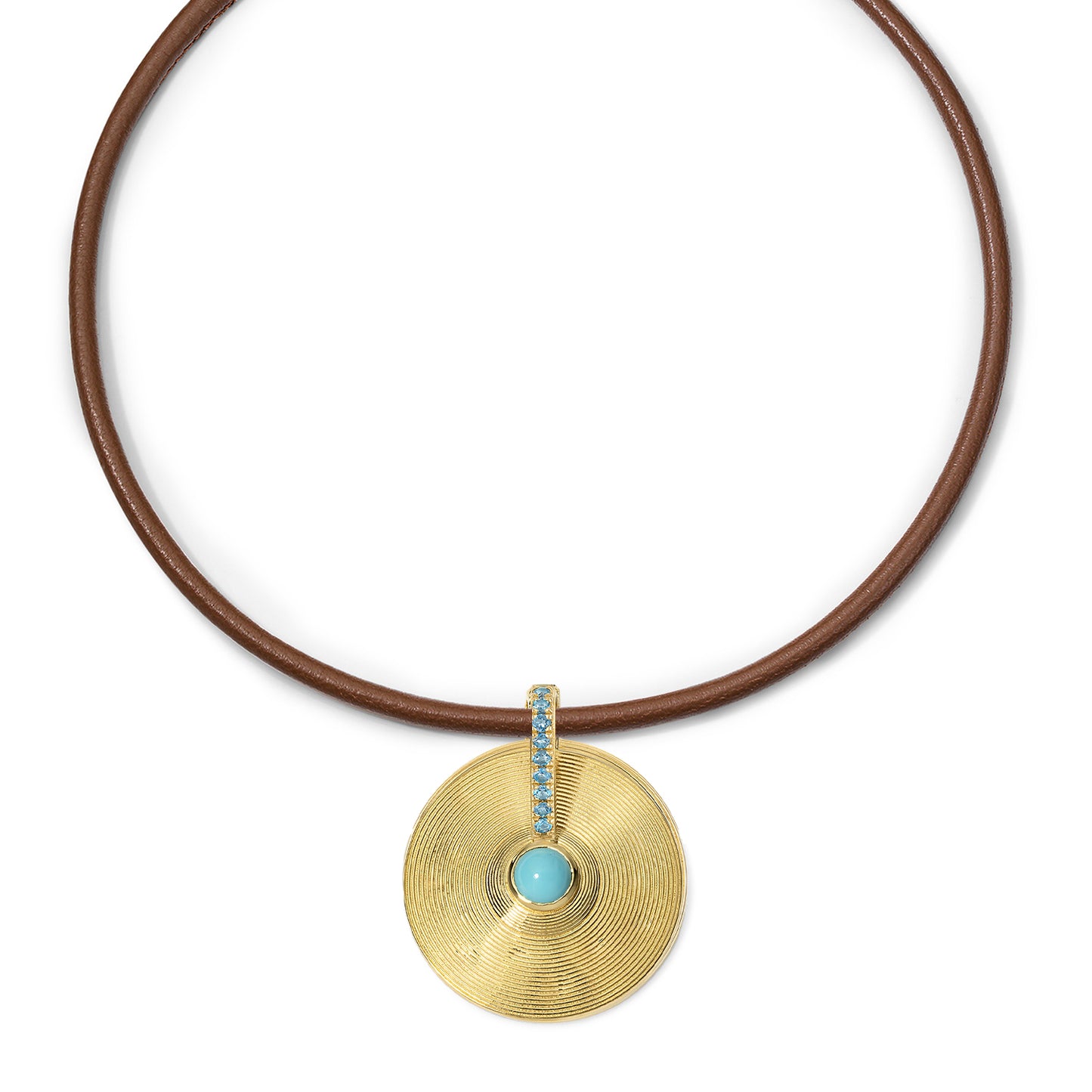 Small Cymbal Pendant - Turquoise