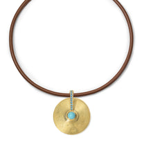 Small Cymbal Pendant - Turquoise