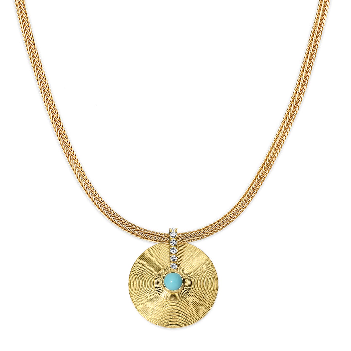 Small Cymbal Pendant - Turquoise