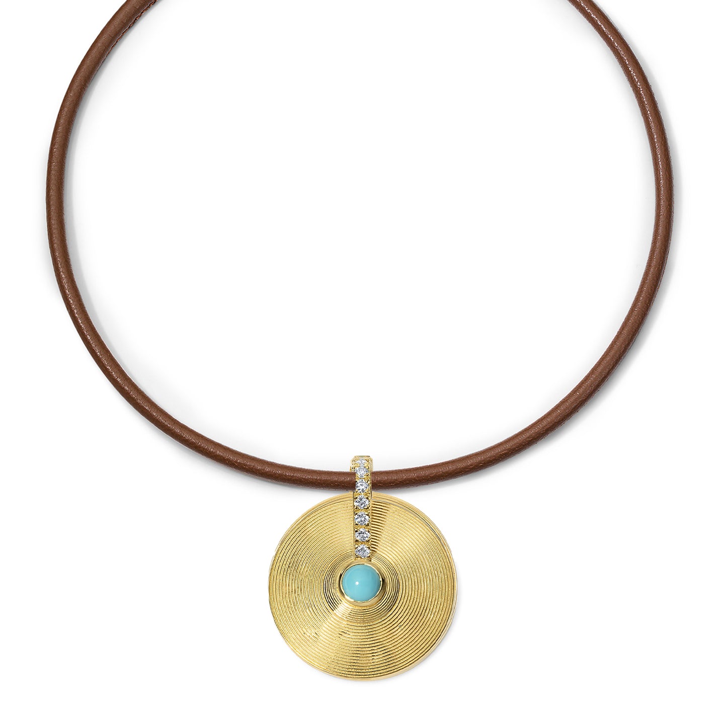 Small Cymbal Pendant - Turquoise