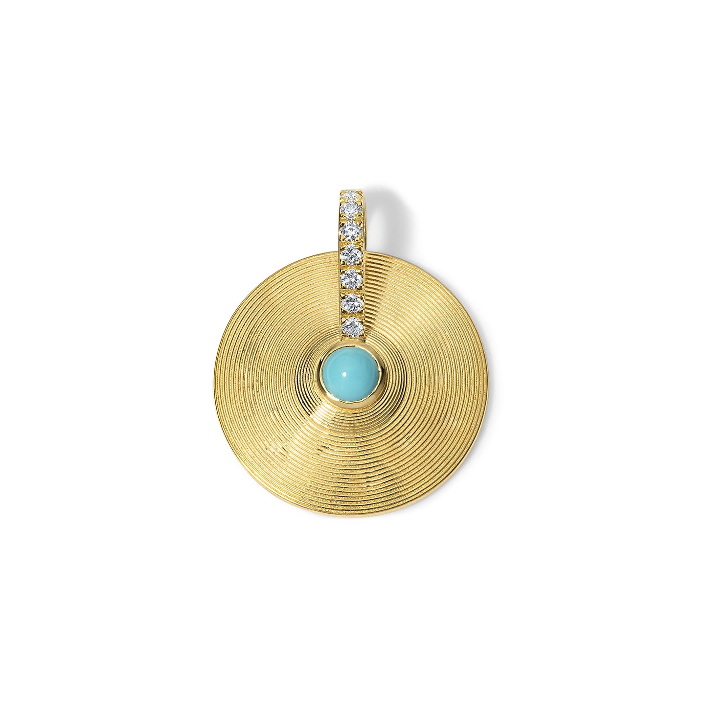 Small Cymbal Pendant - Turquoise
