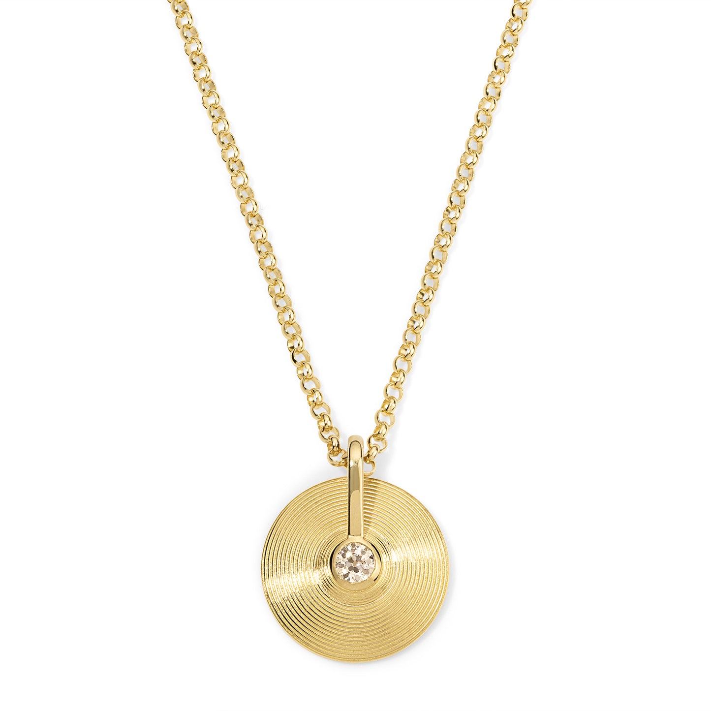XS Cymbal Pendant - Champagne Diamond