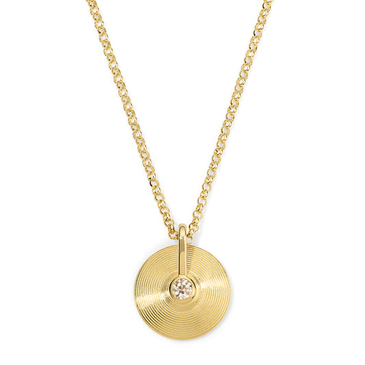 XS Cymbal Pendant - Champagne Diamond