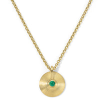 XS Cymbal Pendant - Emerald Cabochon