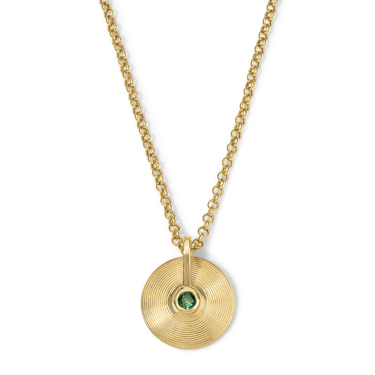 XS Cymbal Pendant - Green Tourmaline