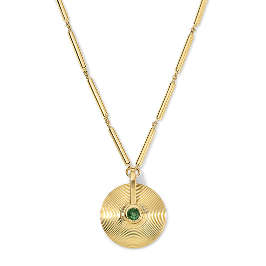 XS Cymbal Pendant - Green Tourmaline