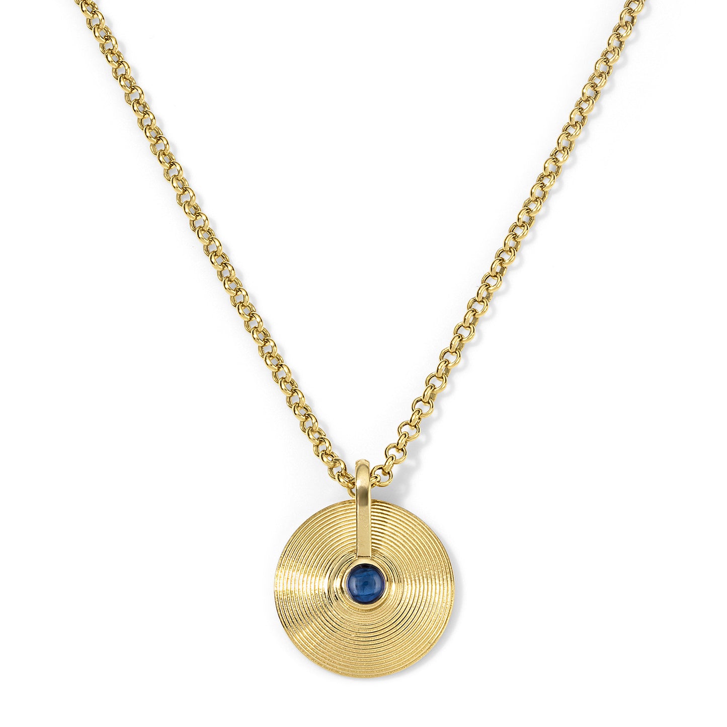 XS Cymbal Pendant - Sapphire Cabochon