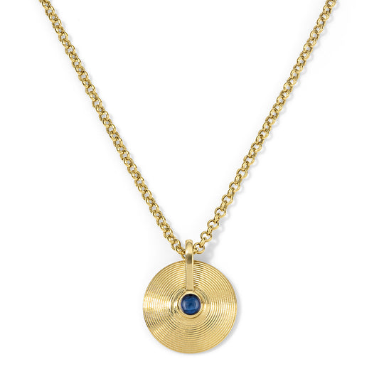 XS Cymbal Pendant - Sapphire Cabochon